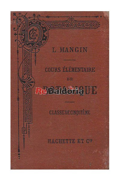 Cours élémentaire de botanique