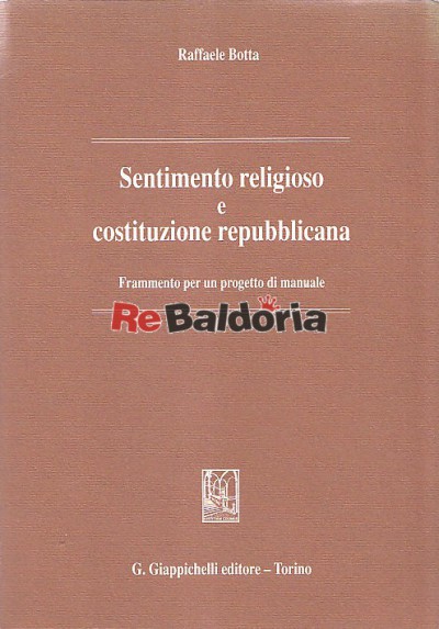 Sentimento religioso e costituzione repubblicana