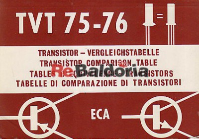 TVT 75-76 Tabelle di comparazione di transistori