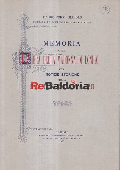 Memoria sulla Fiera della Madonna di Lonigo