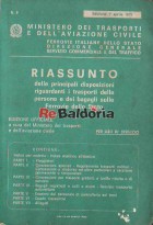 Riassunto delle principali disposizioni riguardanti i trasporti delle persone e dei bagagli sulle ferrovie dello stato