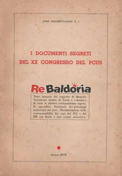 I documenti segreti del XX congresso del PCUS