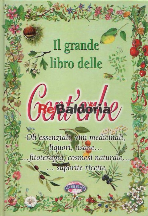 Il grande libro delle Cent'erbe Oli essenziali, vini medicinali, liquiri,  tisane  fitoterapia, cosmesi naturale  saporite ricette - Aa. Vv. -  Global Books - Libreria Re Baldoria