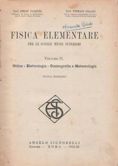 Fisica elementare volume 2°