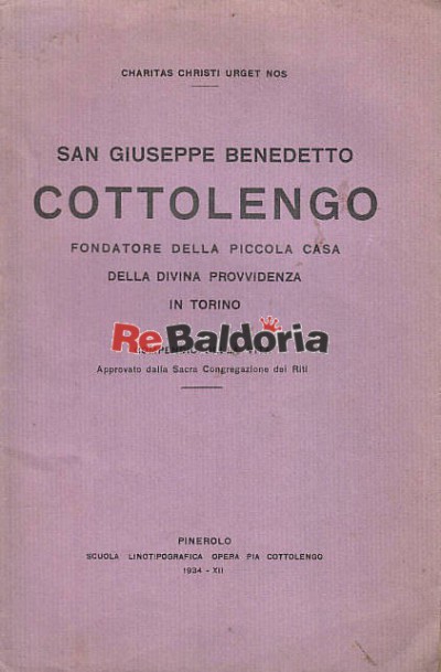 San Giuseppe Benedetto Cottolengo